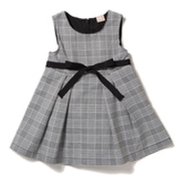 【29%OFF】リボンベルトつきチェック柄ワンピース