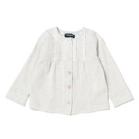 レースつきアイレットカーディガン