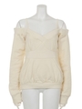 OFF SHOULDER SWEAT SHIRT/O/WHT