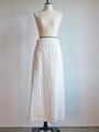 [GREED]SLAB CUT STRIPE Skirt/OFF WHITE