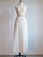 [GREED]SLAB CUT STRIPE Skirt/OFF WHITE