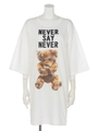 【MILKBOY】NEVER SAY NEVER TEE/白×ブラウン・ベア
