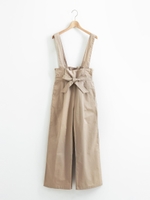 サスペンダー付きワイドパンツ/ブラック