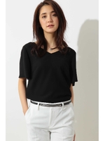 バックサテンンジョーゼットブラウス/ブラック(010)