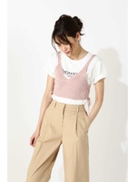 レースアップビスチェニット/ピンク(090)