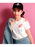 【ANAP GIRL】肩アキポケットアイスクリームTシャツ/ホワイト(001)