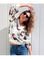 【Latina】両VネックBIGフラワートップス/ホワイト(001)