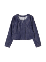 [WEB限定]コットンテンセルデニムブルゾン/ネイビー(120)