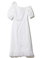 刺繍レースワンピース/ホワイト