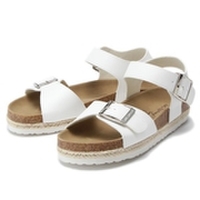 スエード調ベルトフラットサンダル