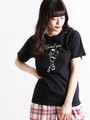 WEGO/ヒューマンロゴプリントTシャツ