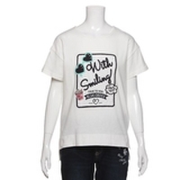 チュールアップリケTシャツ