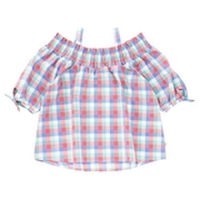 トドラー ブルームマドラスプレイドトップ