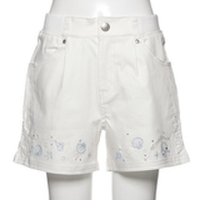 裾シェルストレッチショートパンツ