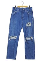 リメイククラッシュデニムパンツ リメイク      