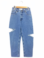 リメイククラッシュデニムパンツ リメイク      