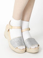 WEGO/ジュート底ラメサンダル