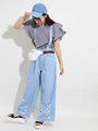 WEGO/サスペンダー付きクラッシュワイドデニムパンツ
