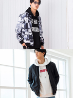 WEGO/総柄リバーシブルMA-1