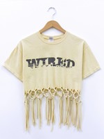 リメイクフリンジTシャツ リメイク     /サイズ表記 M