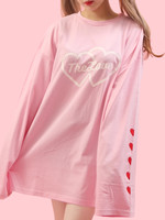 WC/ハートプリントロングTシャツ