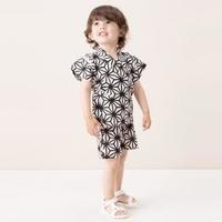 【17%OFF】麻の葉柄甚平