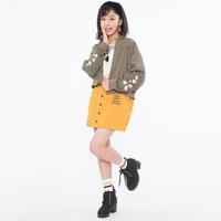 【50%OFF】【ニコラ掲載】フラワー刺しゅう入りミリタリー風ブルゾン