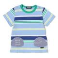 【50%OFF】クジラポケットつき多色ボーダーTシャツ
