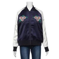 【50%OFF】フラワー刺しゅう入りスカジャン