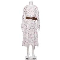 【50%OFF】ベルトつき花柄ロングワンピース