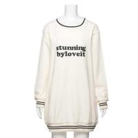 【50%OFF】ラインリブロゴ入り裏毛ワンピース