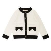 【ベビー向け】リボンポケット付きバイカラーカーディガン