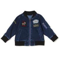 【50%OFF】いろいろワッペンデニムブルゾン