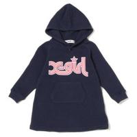 【50%OFF】もこもこロゴ裏毛パーカーワンピース