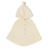 オーガニックコットン編地ケープ