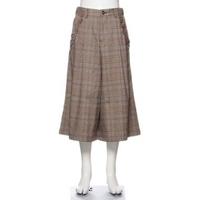 【50%OFF】グレンチェックガウチョパンツ