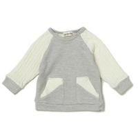 ケーブル編みスリーブトレーナー