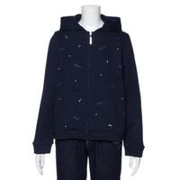 総刺しゅう裏毛ジップパーカー