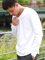 [18AW 新作アイテム]ＶネックロングスリーブTシャツ/ロンＴ