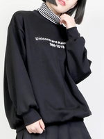 DING/フェイクレイヤードハイネックスウェット