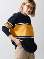 WEGO/カラーパネルビッグスウェット