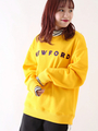 WEGO/ボーダーハイネックロゴスウェット