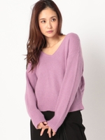 2WAYラクーンニットトップス/ラベンダー