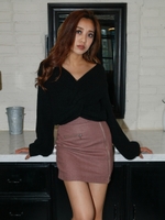 2wayツイストニットTOPS/ブラック