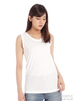 40/-天竺ナンナ加工タンクトップ/ホワイト
