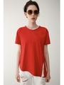 ASYMMETRY SLIT Tシャツ/L/RED1