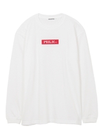 BIG LS TEE EMBROIDERED BAR/レッド