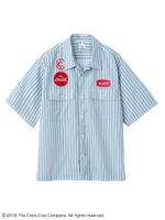 COCA-COLA BY X-GIRL S/S WORK SHIRT/ライトブルー