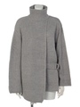 CONTRAST BELT SHAPE KNIT/GRY