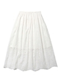 FLOWER EMBROIDERY SKIRT/ホワイト